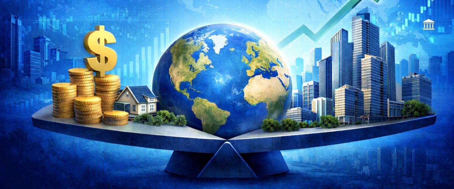 Income vs growth strategy for balancing a global real estate investment portfolio